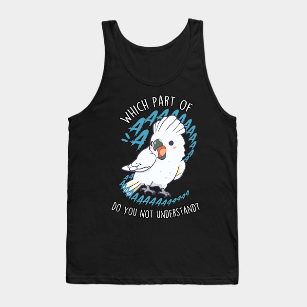 Umbrella Cockatoo Parrot Aaaa Tank Top by Psitta